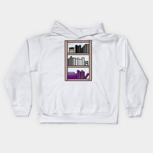 Subtle Asexual Pride Bookcase Kids Hoodie